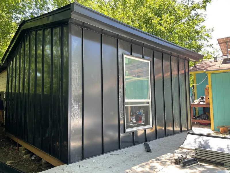 Black standing seam metal wall panels for Roof Inspection in Lodi